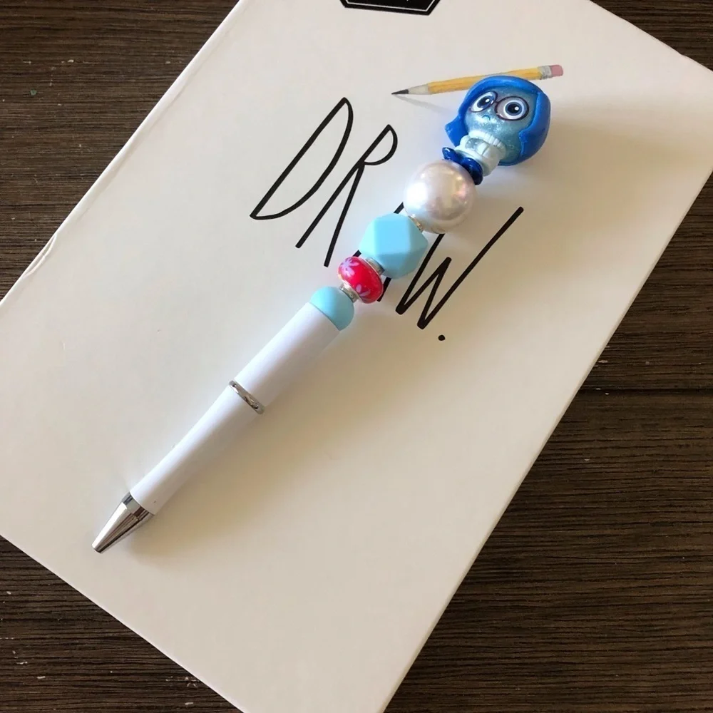 Disney Doorables: Inside Out: Sadness handmade beaded pen